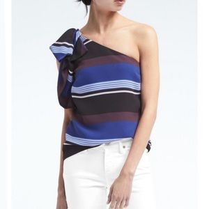 NWT Banana Republic One Shoulder Bow Top